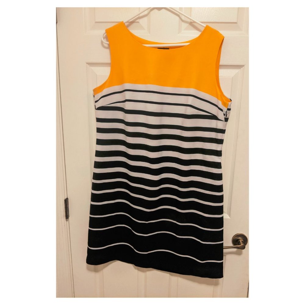 Voir Voir Women's Dress Yellow Black White 18 W - Picture 2 of 5